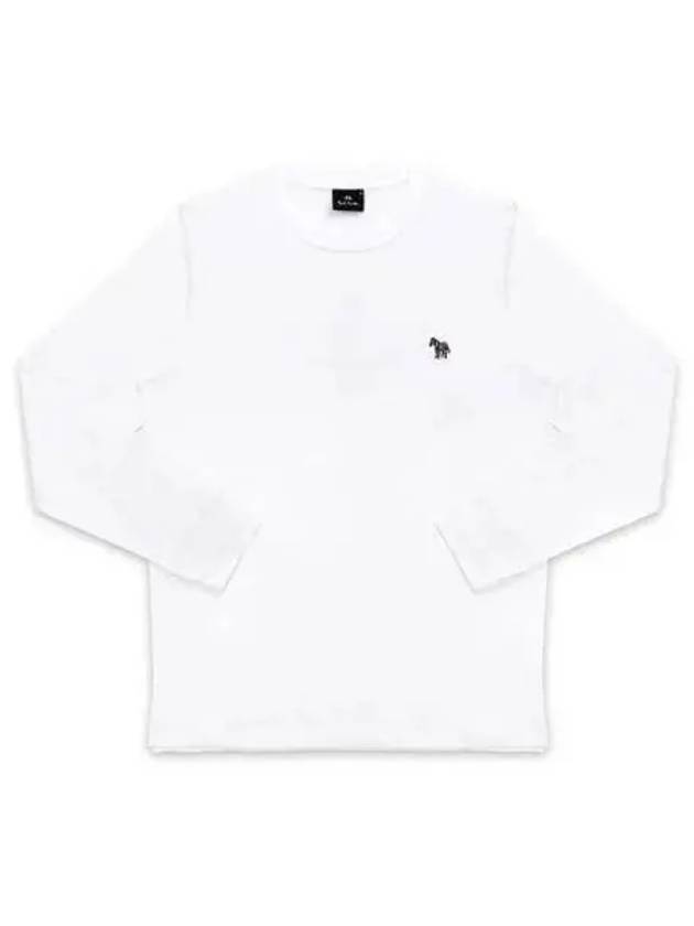 Zebra Patch Cotton Long Sleeve T-Shirt White - PAUL SMITH - BALAAN 2