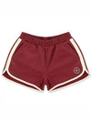 Embroidered Logo Shorts Red - SPORTY & RICH - BALAAN 2