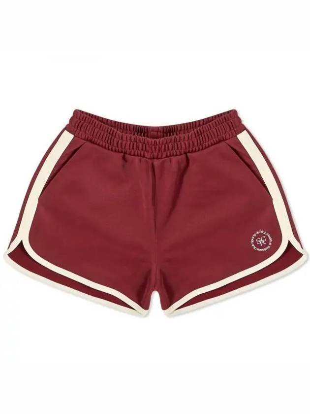 Embroidered Logo Shorts Red - SPORTY & RICH - BALAAN 2