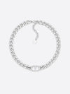 30 Montaigne Metal Crystal Necklace Silver - DIOR - BALAAN 2