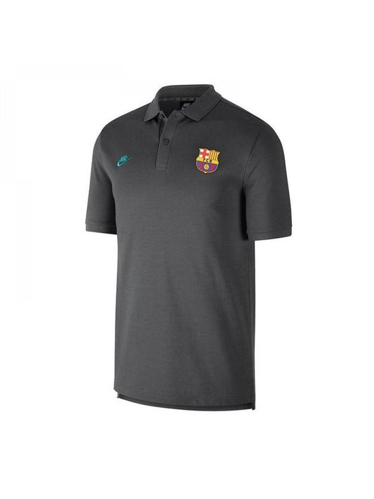 Barcelona Polo Shirt Grey - NIKE - BALAAN 1