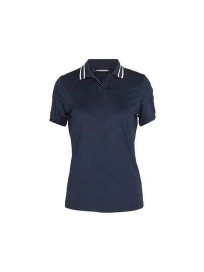 Women's Sammy Short Sleeve Polo Shirt Navy - J.LINDEBERG - BALAAN 2