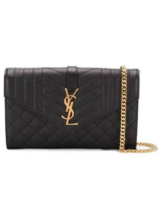 Cassandre Monogram Chain Cross Bag Black - SAINT LAURENT - BALAAN 2