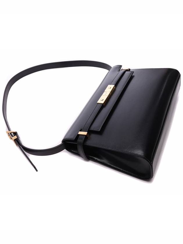 Manhattan Leather Shoulder Bag Black - SAINT LAURENT - BALAAN 6