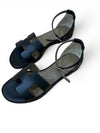 Santorini Sandal Calfskin & Noir - HERMES - BALAAN 3