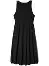 Drawstring Sleeveless Long Dress Black - LESEIZIEME - BALAAN 7