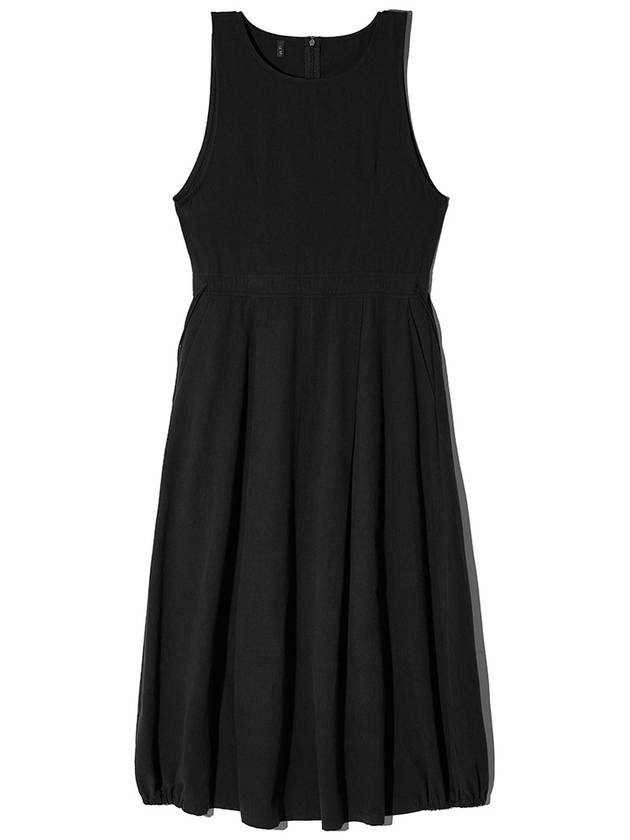 Drawstring Sleeveless Long Dress Black - LESEIZIEME - BALAAN 7