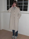 Women's Parisian Wool Trench Coat Ivory - LETTER FROM MOON - BALAAN 7