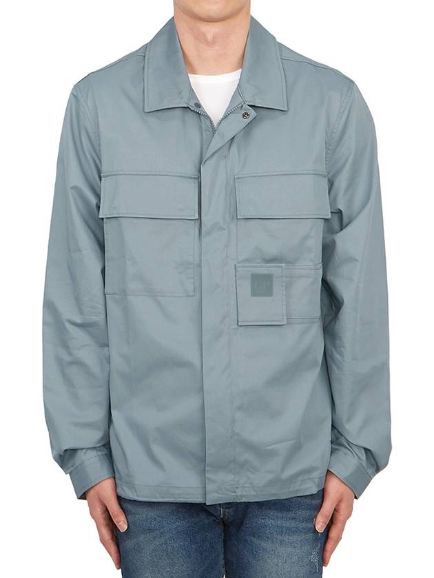 Gabardine Pockets Long Sleeve Shirt Turbulence - CP COMPANY - BALAAN 3