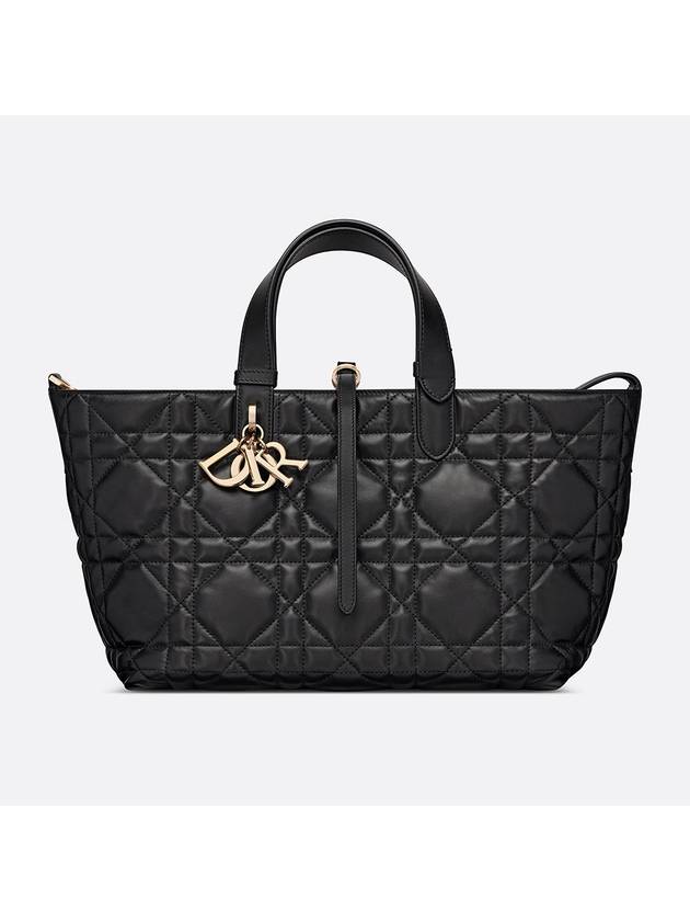 Toujours Macrocannage Calfskin Medium Tote Bag Black - DIOR - BALAAN 4