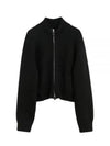 Ultra Zipper Funnel Knit Zip-Up Cardigan Black - OUR LEGACY - BALAAN 2