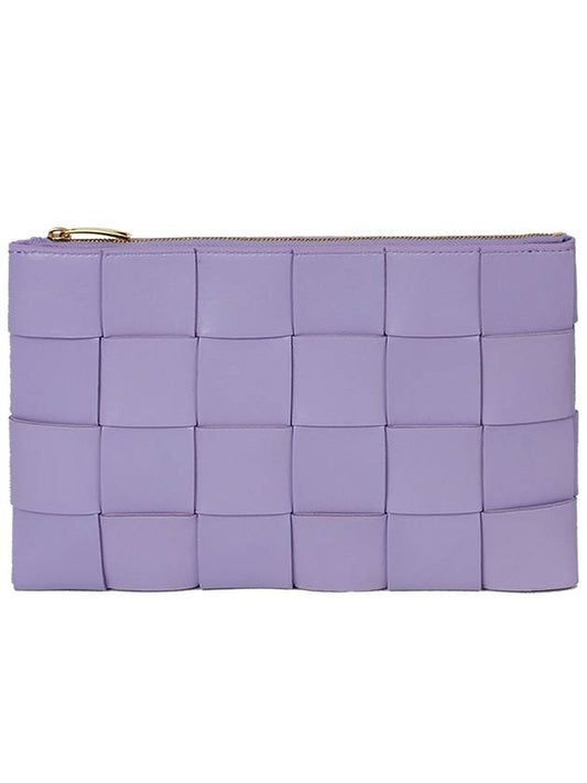 Intrecciato Clutch Bag Purple - BOTTEGA VENETA - BALAAN.