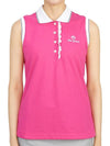 Golf Wear Sleeveless T-Shirt HHW 2A AP53 PINK - HORN GARMENT - BALAAN 1