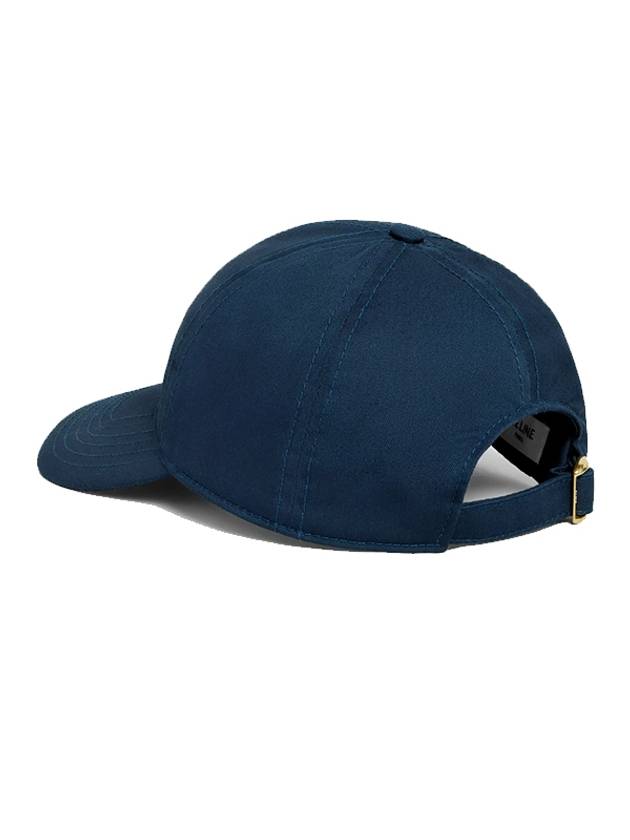 Embroidered Logo Cotton Ball Cap Navy - CELINE - BALAAN 5