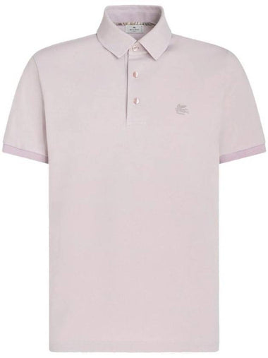 Embroidered Pegaso Polo Shirt Pink - ETRO - BALAAN 1