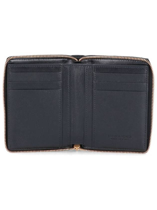 Intrecciato Zip Around Half Wallet Black - BOTTEGA VENETA - BALAAN 4