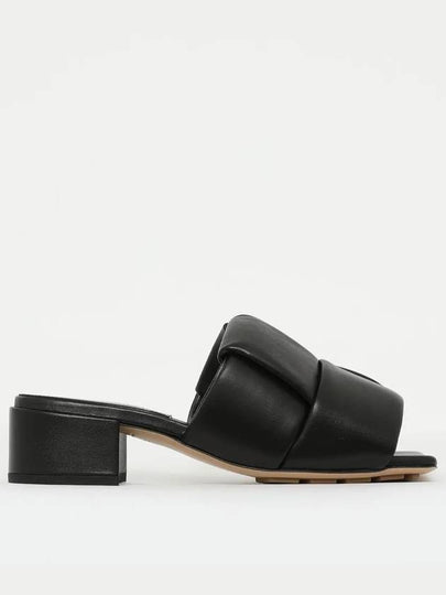 Intrecciato Patch Mule Heel Black - BOTTEGA VENETA - BALAAN 2