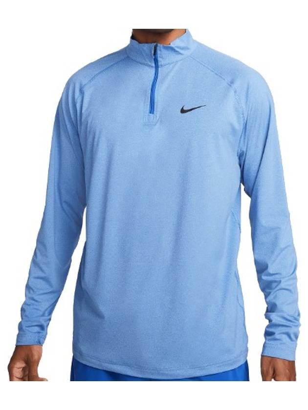 Dri Fit Ready 1/4 Zip Long Sleeve T-Shirt Light Blue - NIKE - BALAAN 2