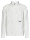 Broken Linen Cotton Long Sleeve Shirt White - CP COMPANY - BALAAN 2