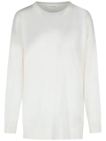 P.A.R.O.S.H. 'Over' Cream Wool Blend Sweater - P.A.R.O.S.H. - BALAAN 1