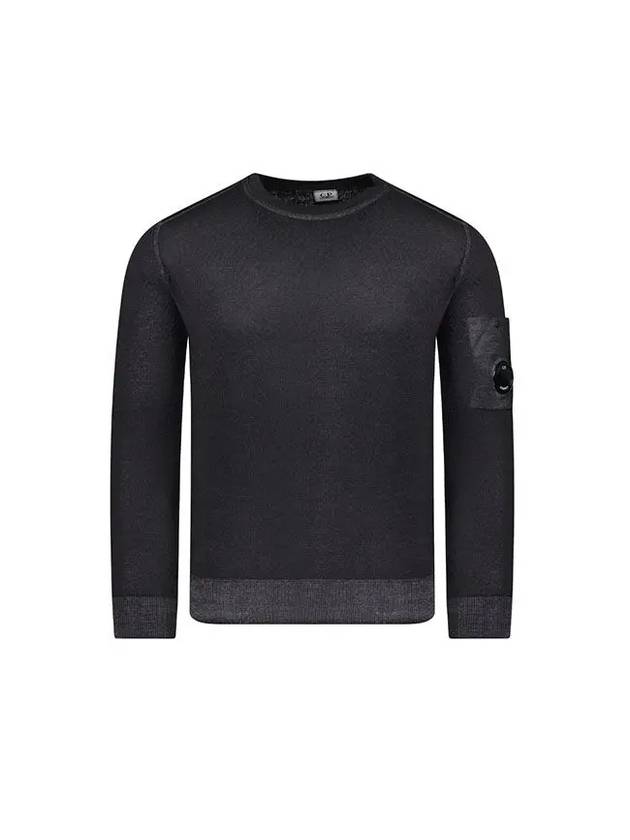 Lens Detail Long Sleeve Wool Knit Top Black - CP COMPANY - BALAAN 1