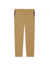 Web Detail Angle Straight Pants Camel - GUCCI - BALAAN 1