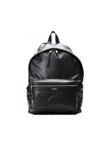 City Matte Leather Backpack Black - SAINT LAURENT - BALAAN 1