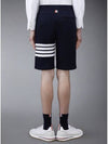 Waffle 4-Bar Stripe Shorts Navy - THOM BROWNE - BALAAN 5