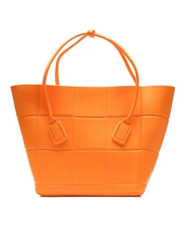 Maxi Arco Large Rubber Tote Bag Tangerine - BOTTEGA VENETA - BALAAN 2