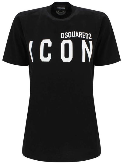 Women Icon Logo Short Sleeve T-Shirt Black - DSQUARED2 - BALAAN 2