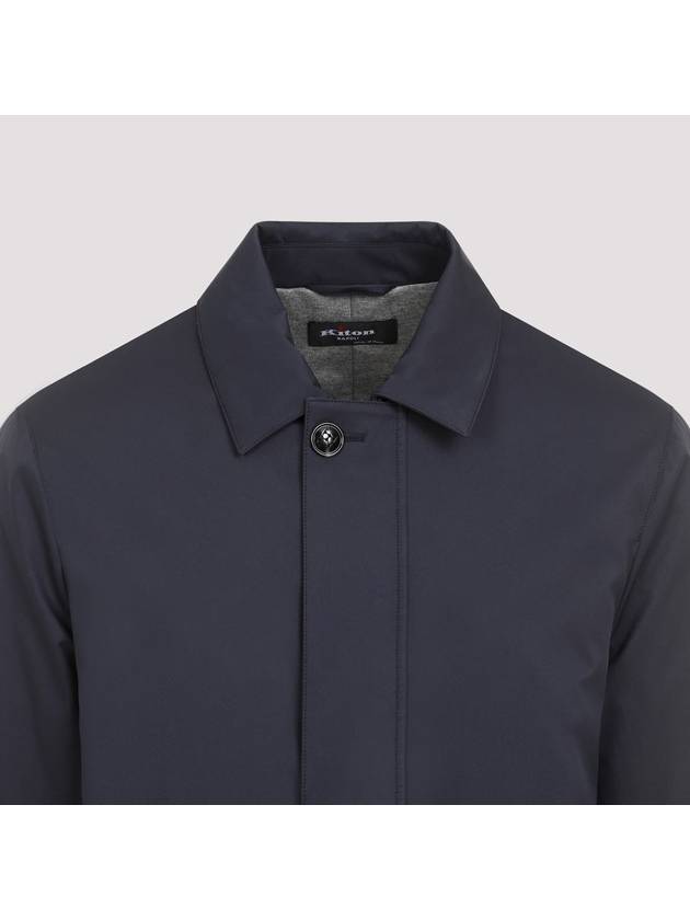 Single Breasted Straight Hem Zip-Up Jacket Navy - KITON - BALAAN 5