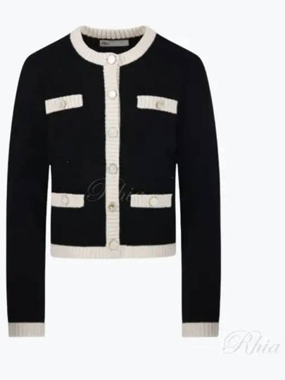 Cardigan 162763001 White Black - TORY BURCH - BALAAN 2