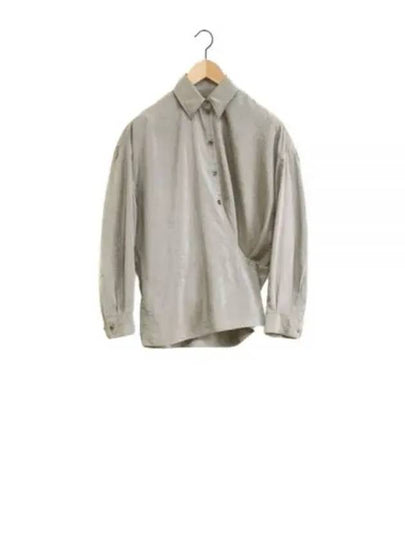 Dry Silk Straight Collar Twist Shirt Light Misty Grey - LEMAIRE - BALAAN 2