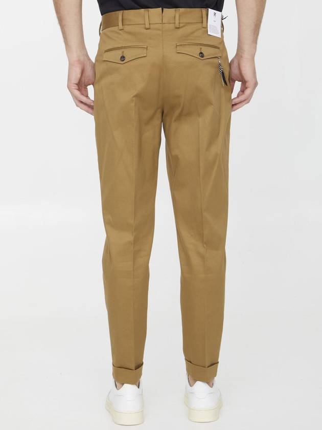 Beige Cotton Trousers - PT TORINO - BALAAN 4