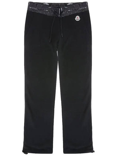 Waist Panel Logo Patch Track Pants Black - MONCLER - BALAAN 2