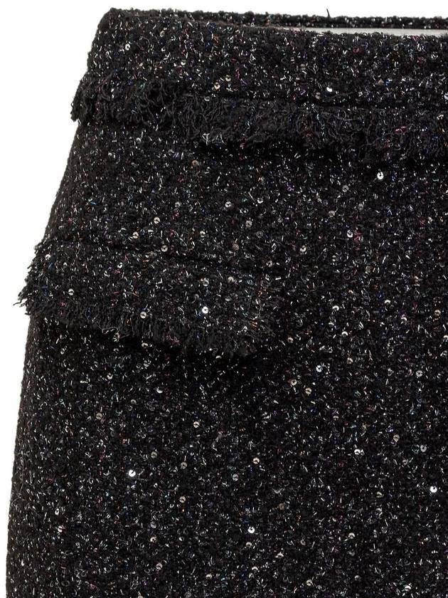 Msgm Black Wool Blend Skirt - MSGM - BALAAN 4