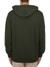 Logo Print Drawstring Hoodie Khaki - A.P.C. - BALAAN 4