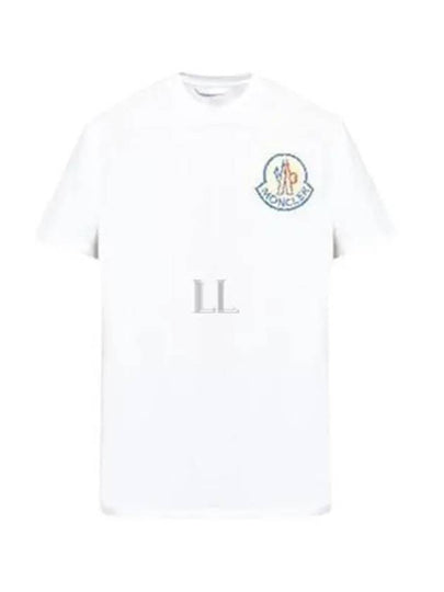 Logo Crew Neck Short Sleeve T-Shirt White - MONCLER - BALAAN 2