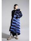 Women's Paradise Blue Yellow Long Coat WPW009BY21 - WOODPECKER - BALAAN 4