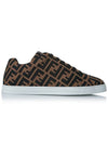 Tech Fabric Low Top Sneakers Brown - FENDI - BALAAN 3