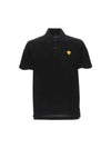 Embroidered Logo Polo Shirt Black - VERSACE - BALAAN 2