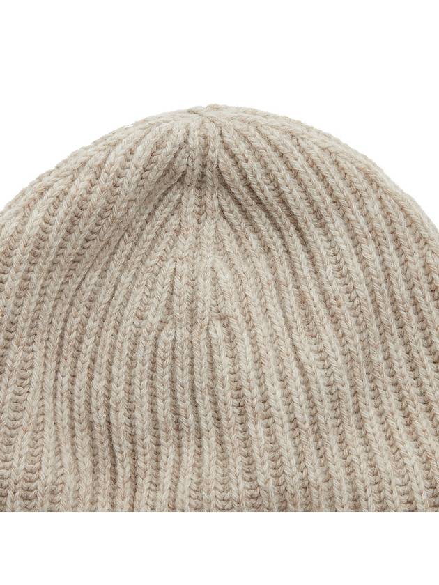 Logo Patch Knit Beanie Sand - GANNI - BALAAN 8