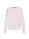 Fine Knit Wool Cardigan Ivory - THEORY - BALAAN 2