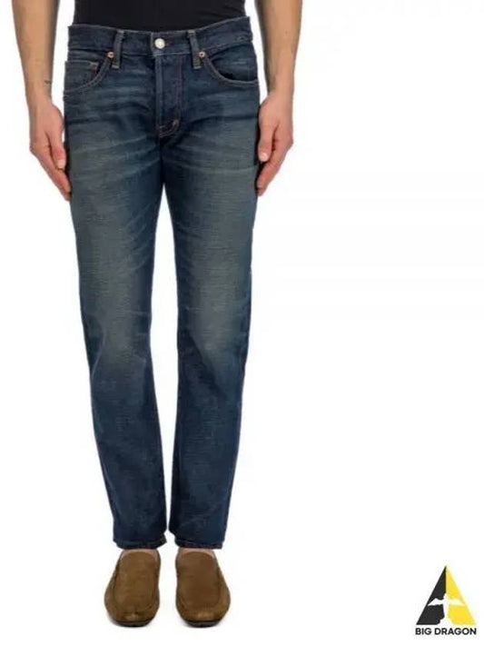 Cotton Straight Jeans Blue - TOM FORD - BALAAN 2