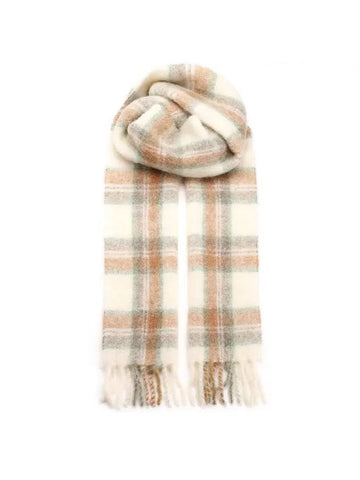 Ellie Check Scarf Offwhite Apricot - A.P.C. - BALAAN 1