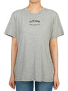 Logo Print Short Sleeve T-Shirt Grey - GANNI - BALAAN 4