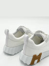 Bouncing Mesh Suede Goatskin Low Top Sneakers Blanc - HERMES - BALAAN 4