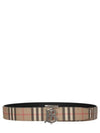 Reversible Monogram Motif Vintage Check Leather Belt Beige - BURBERRY - BALAAN 2