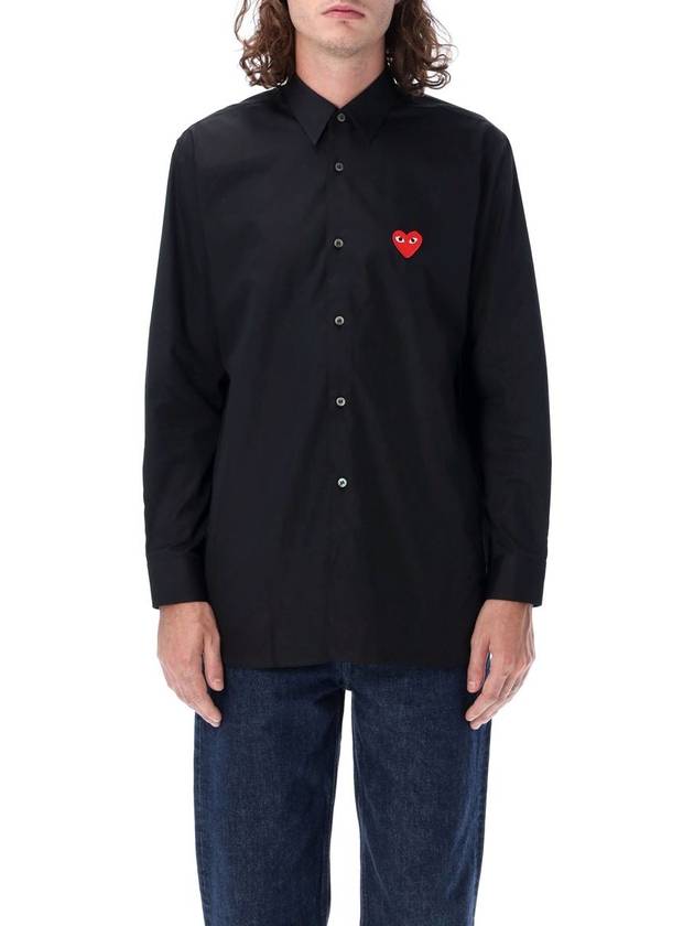 Comme Des Garçons Play Red Heart Patch Shirt - COMME DES GARCONS PLAY - BALAAN 4