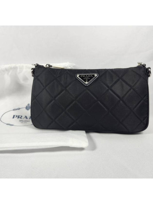 Tessuto Quilted Chain Shoulder Bag Black - PRADA - BALAAN 2